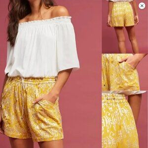 Anthropologie Elevenses Melora Embroidered Shorts size S